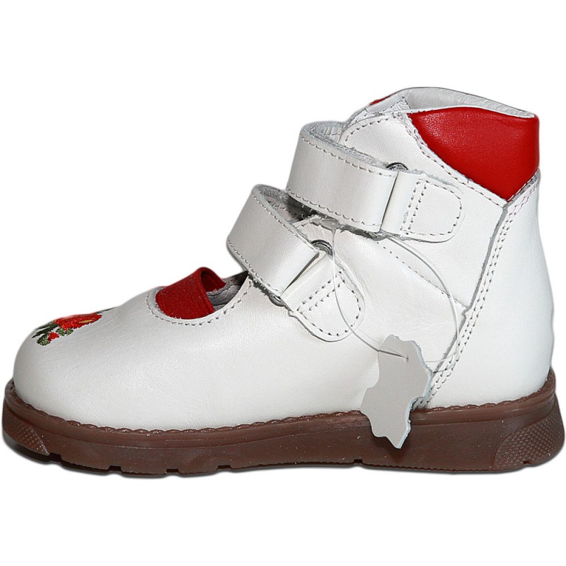Мальвина белый красный - Футмастер - Детская ортопедическая обувь